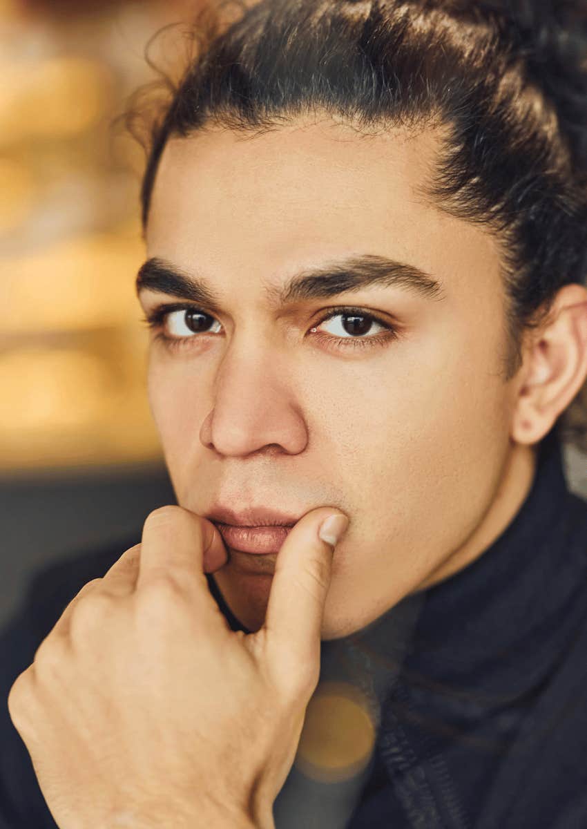 facial expression of emotion if man's eyes