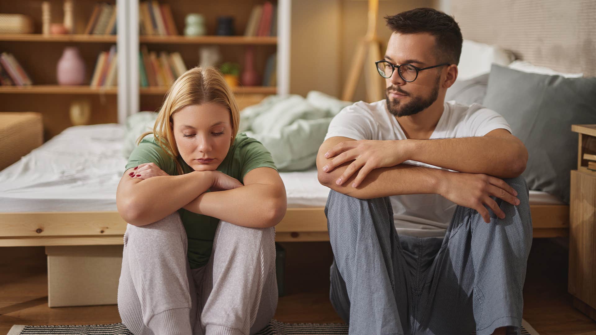 woman attracts or stays in unhealthy relationships