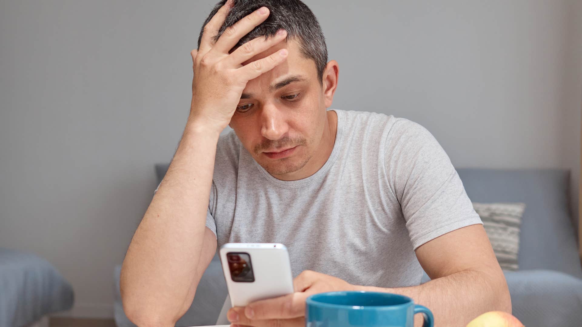 man who's influenced by distractions spending time on social media