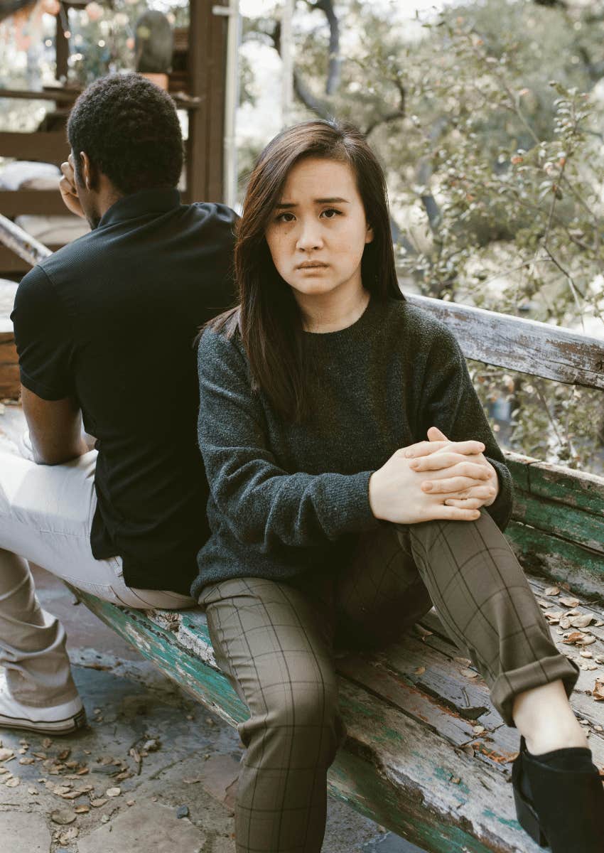 woman half-in relationship refusing to compromise on anything