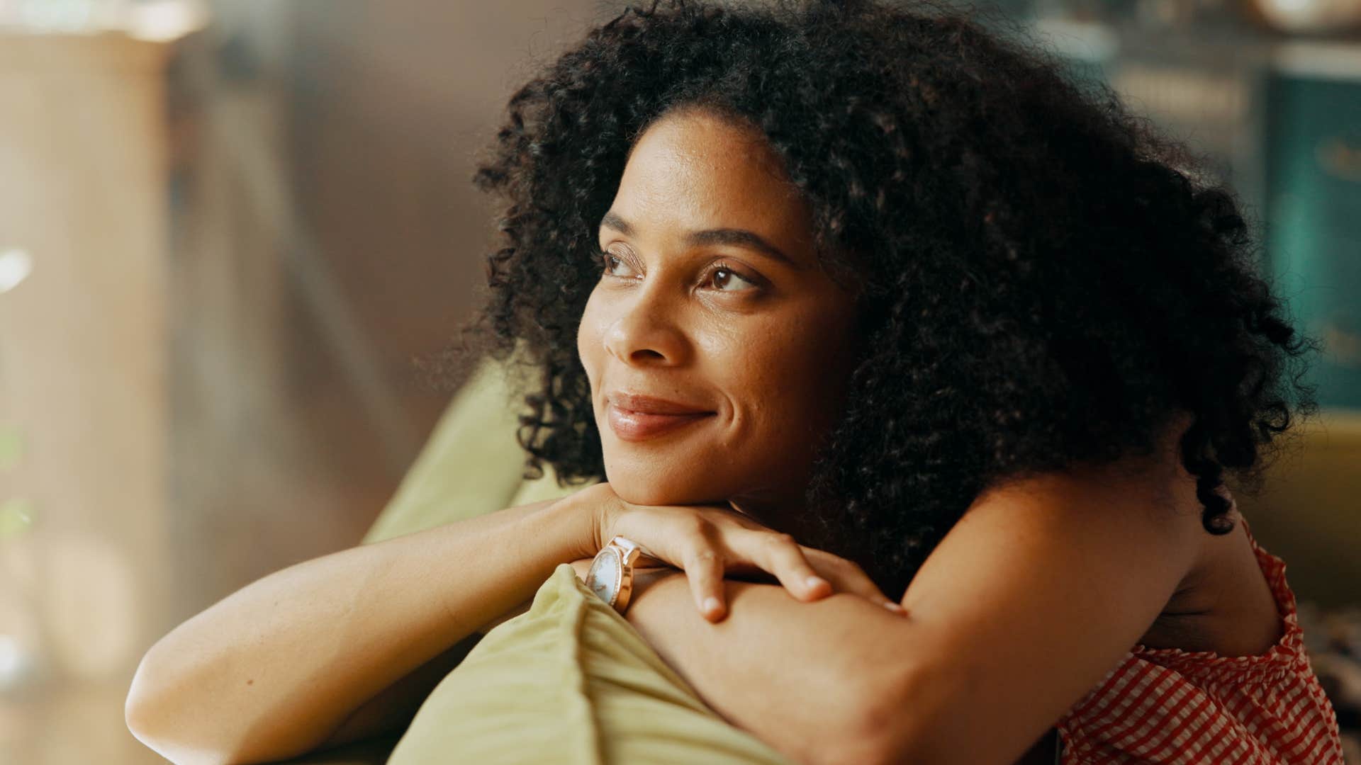 happy woman who rests without guilt 