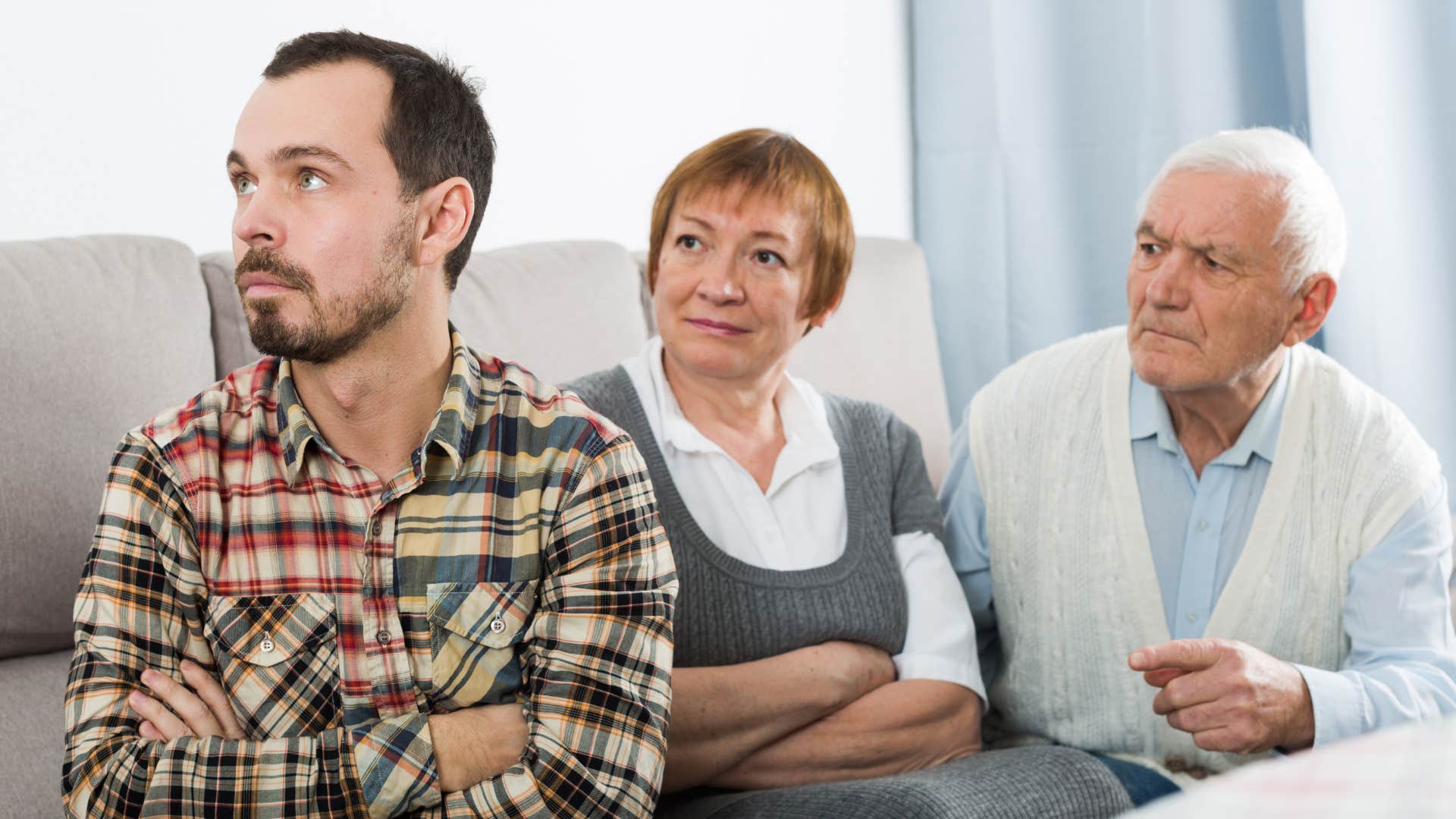 two narcissistic parents manipulating their adult son