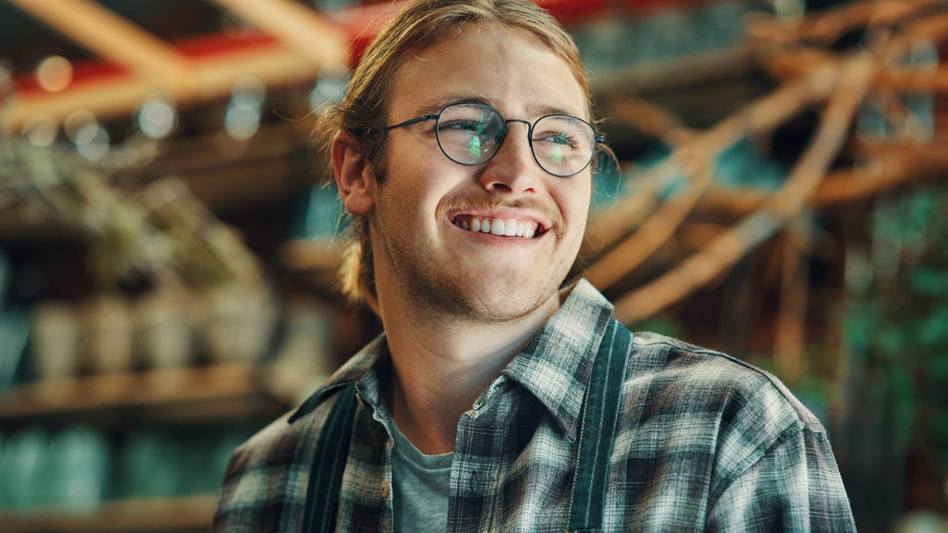 happy man smiling noticing patterns others miss