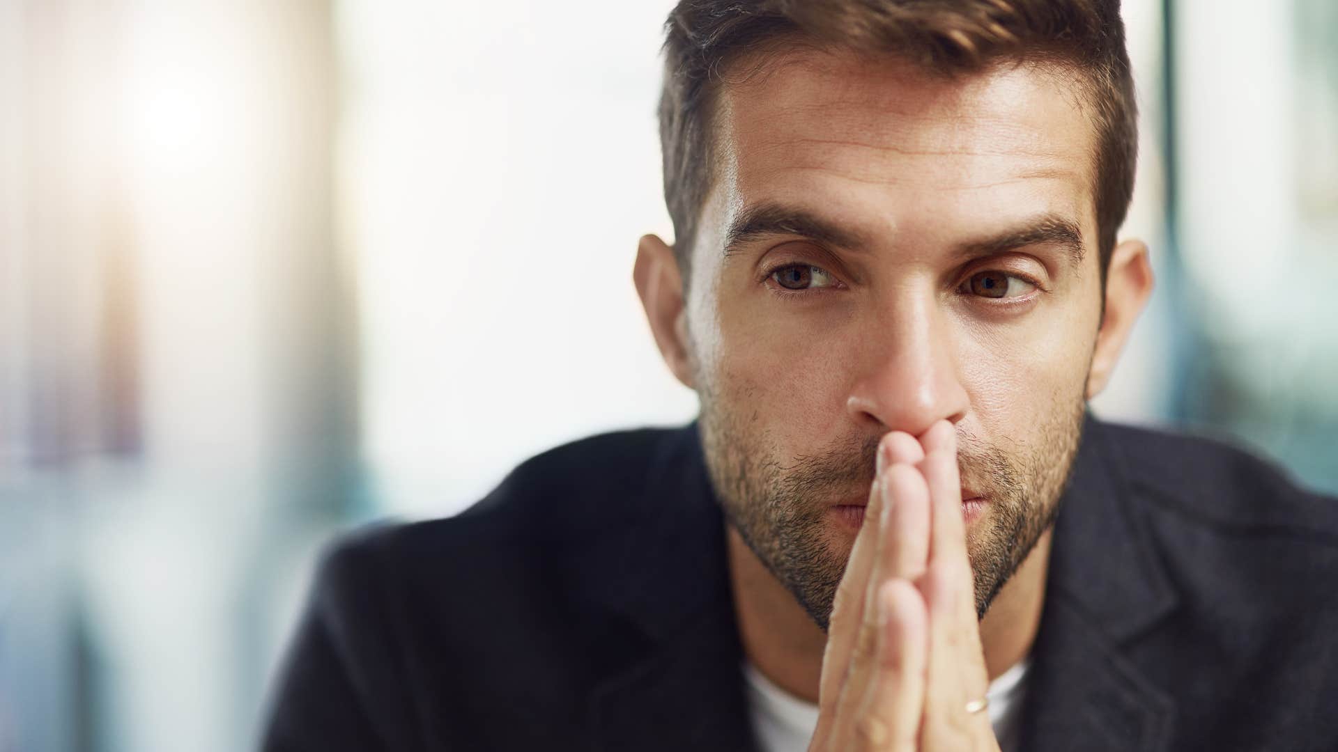 intelligent man thinking about social norms