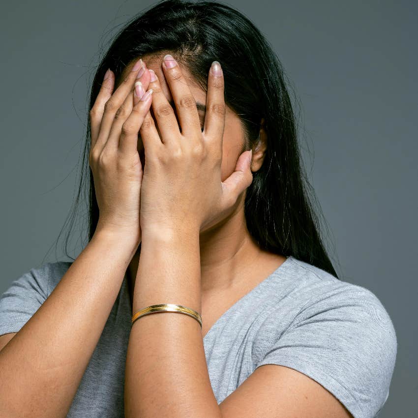 woman who feels shame