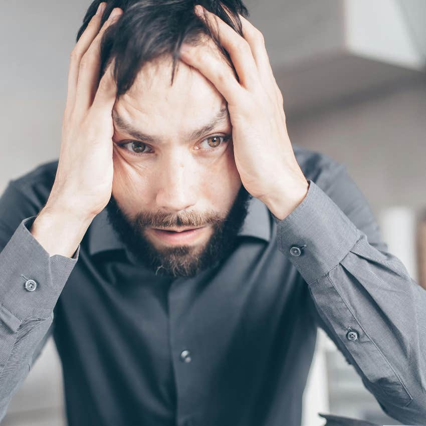 stressed man who feels provider pressure