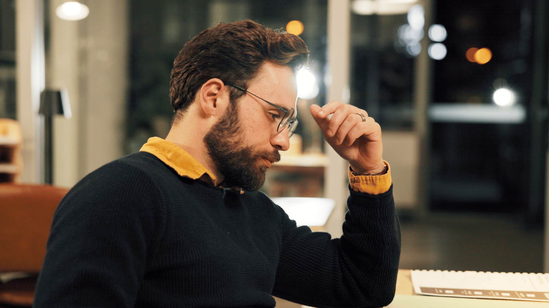 man who grew up with little money as he defaults to practical choices