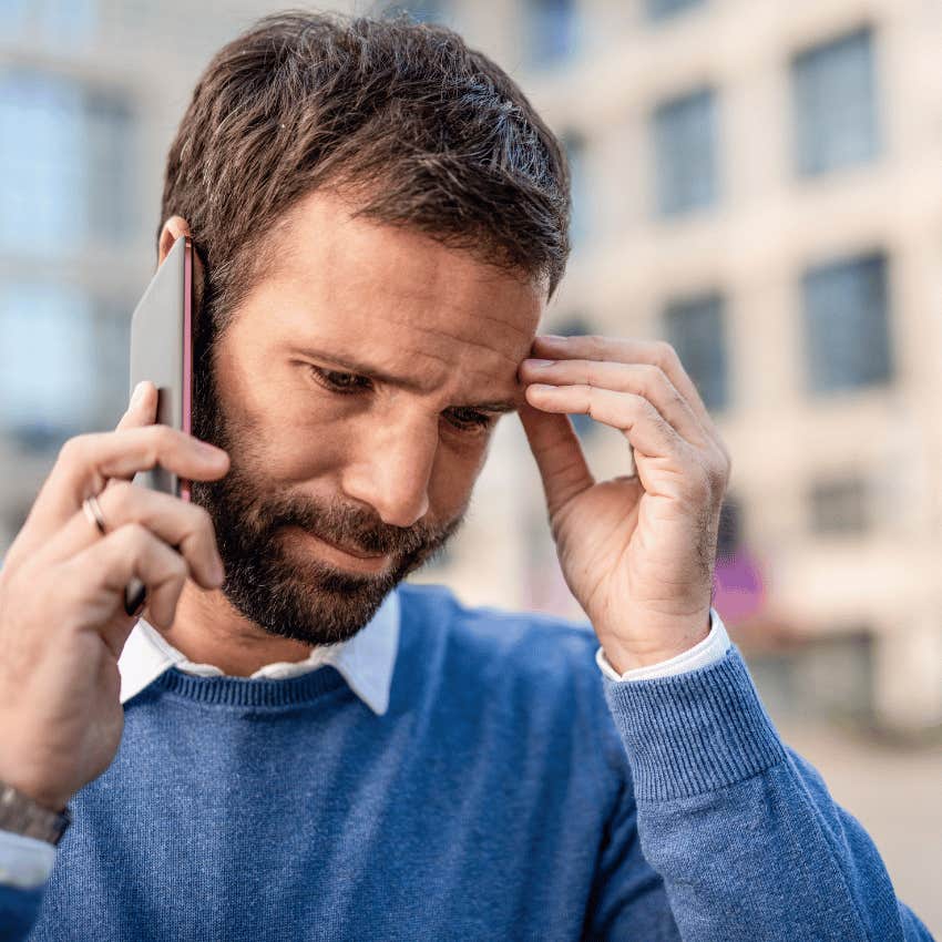 man getting tired of talking to people quickly