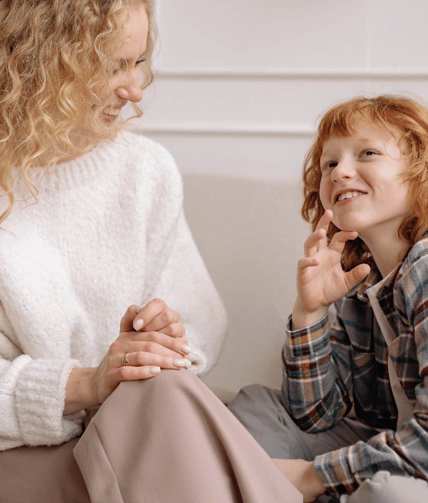 child whose mom listens to his stories