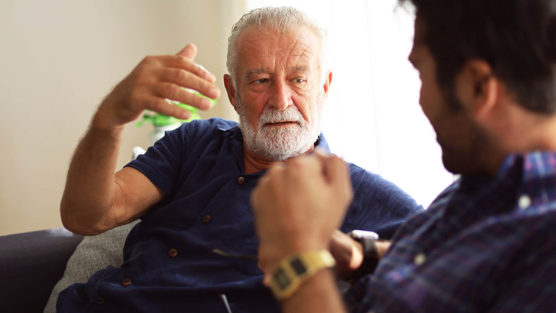 Man being the example for younger siblings at home.