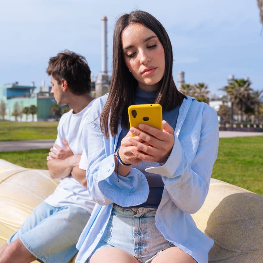 instances when phone put down loved ones agitated woman posts anyways