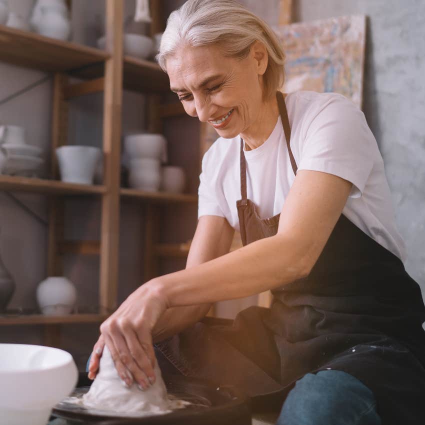 introverted woman doing pottery creating hobbies she actually enjoys