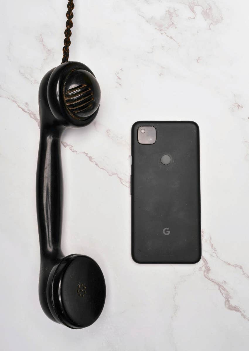landline next to cellphone