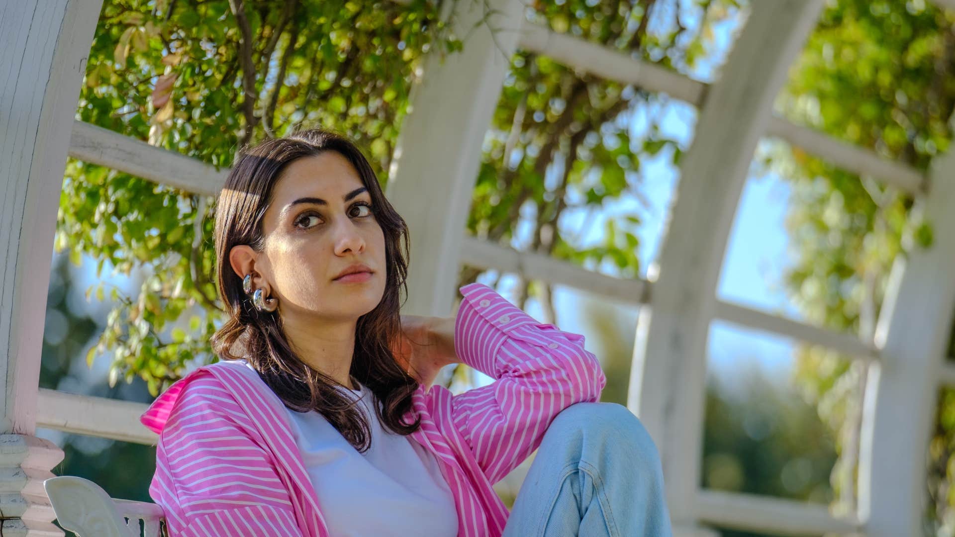 relaxed young woman not chasing anything