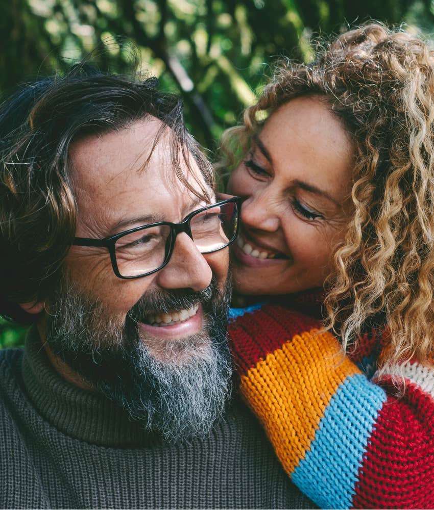 happy husband and wife showing they have good sense of each other