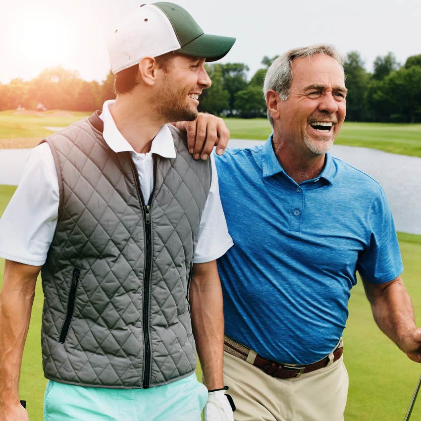 Men who are comfortable cultivating healthy male friendships playing golf together