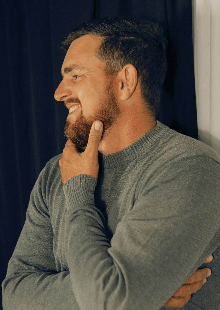 middle age man smiling confidently