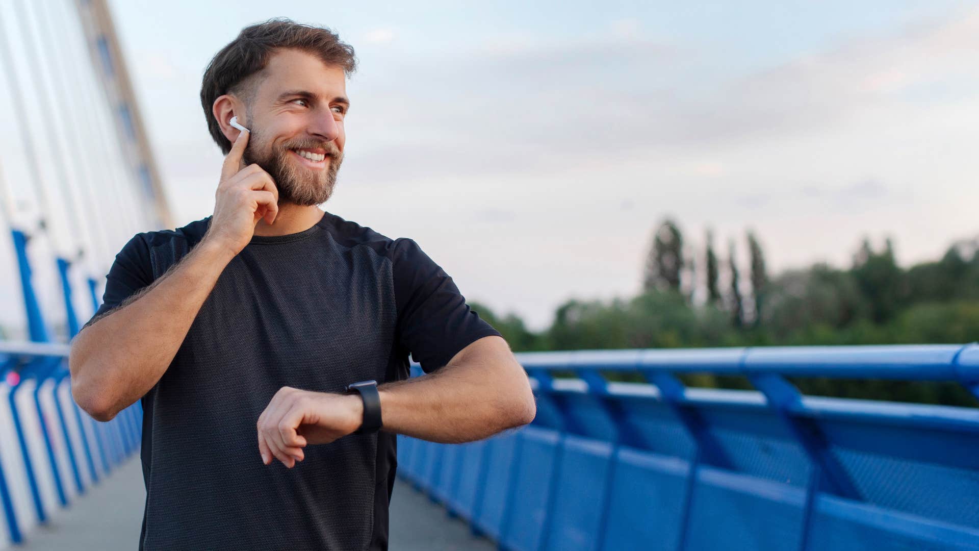 man in dark shirt running as he has energy to do simple things