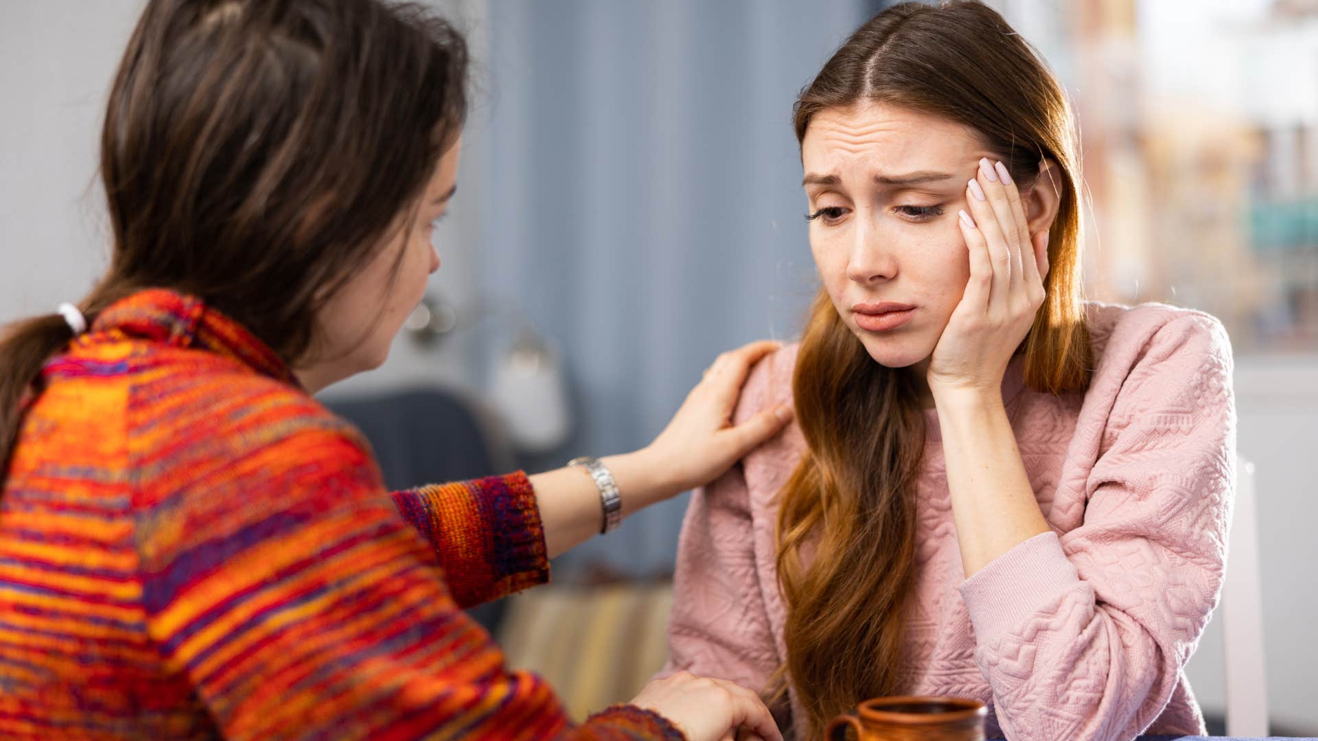 woman upset trying to avoid small talk having a deep conversation