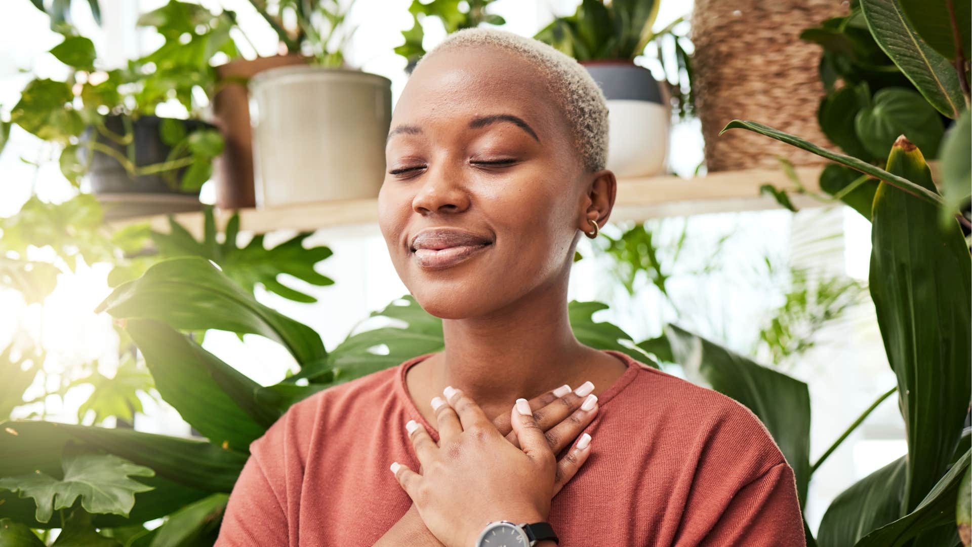 Woman who is highly sensitive benefits from keeping herself at hom