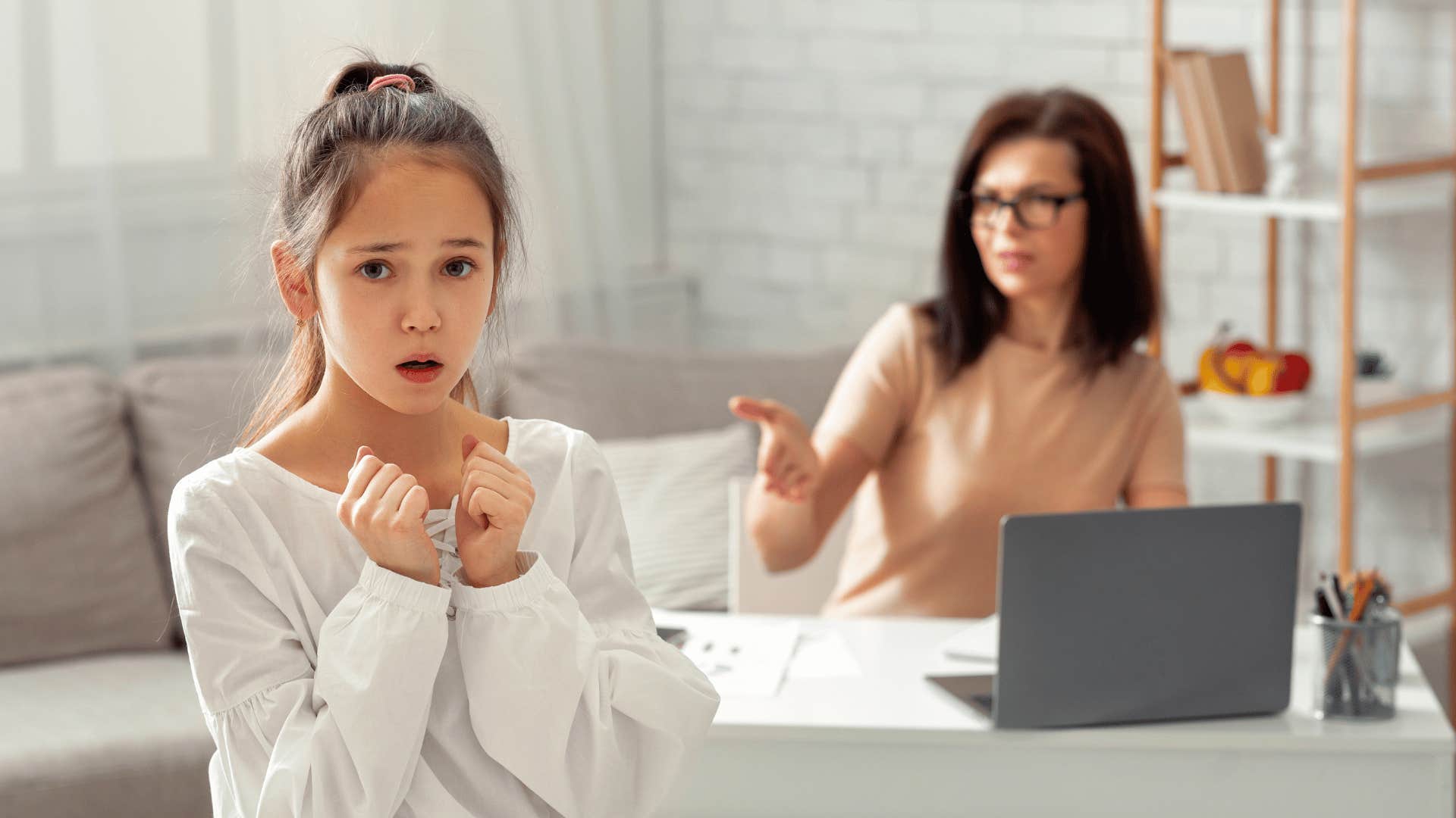 parent who doesn't follow through that teaches kid actions don't have consequences