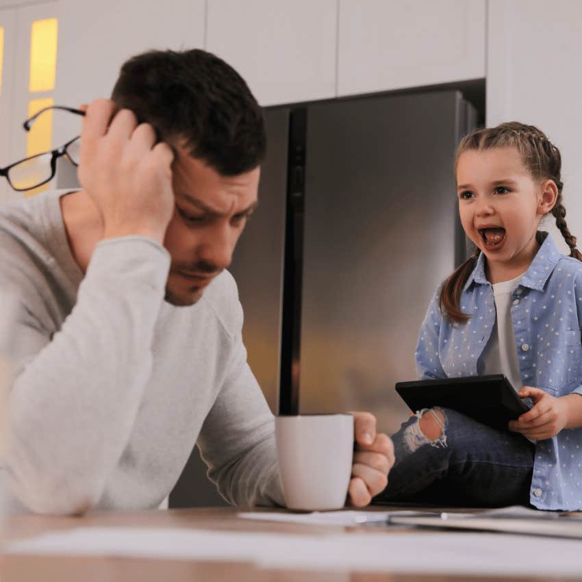 dad who pays more attention to work than his kid dealing with abandonment wounds