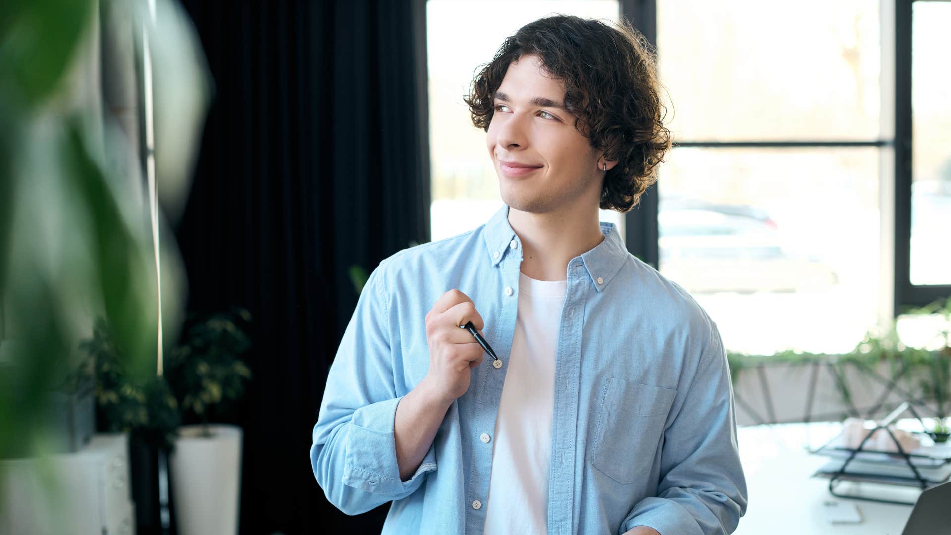 man prepare for worst-case scenarios just in case when traveling to the airport 