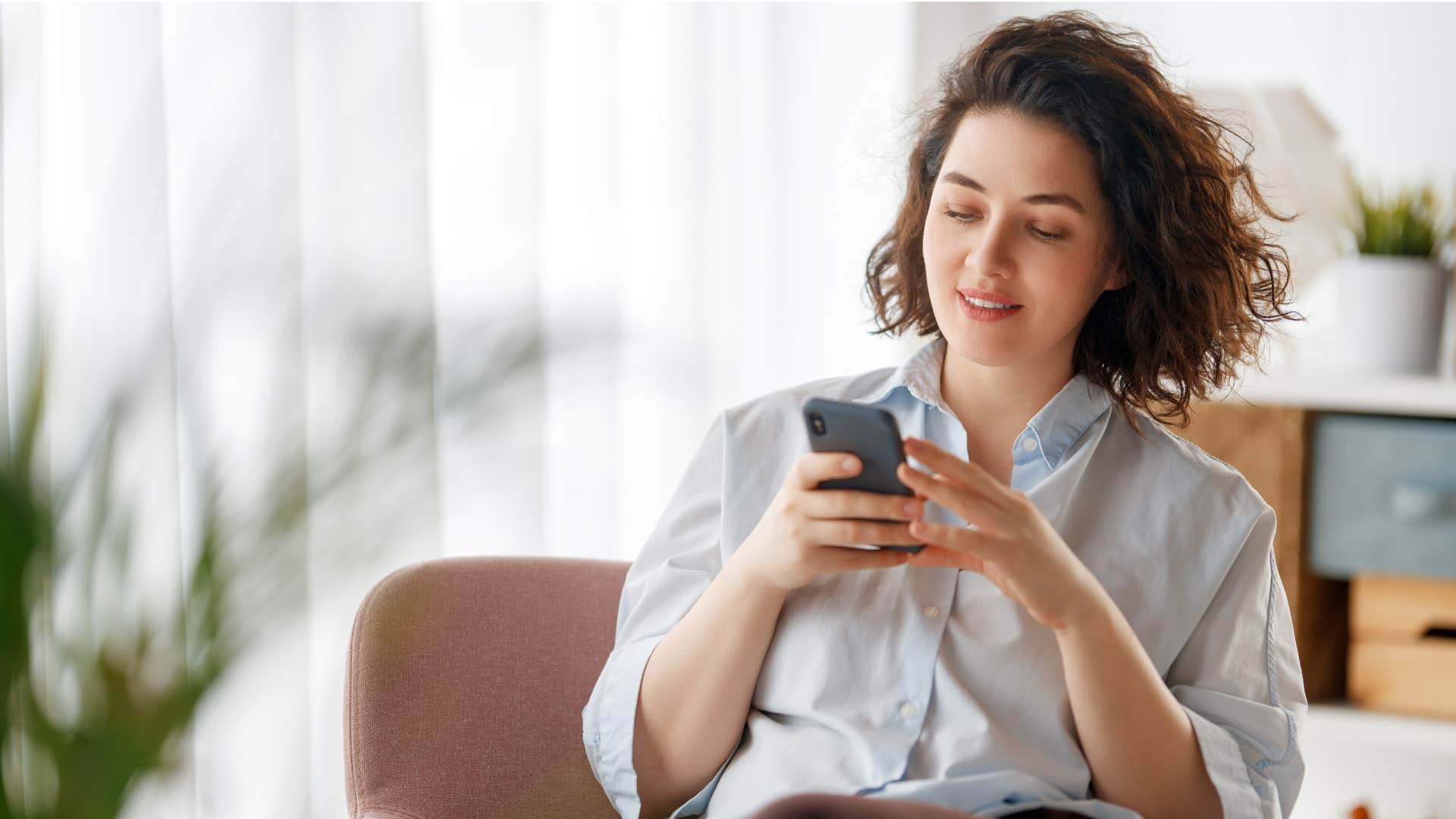 woman reading information on social media without checking facts