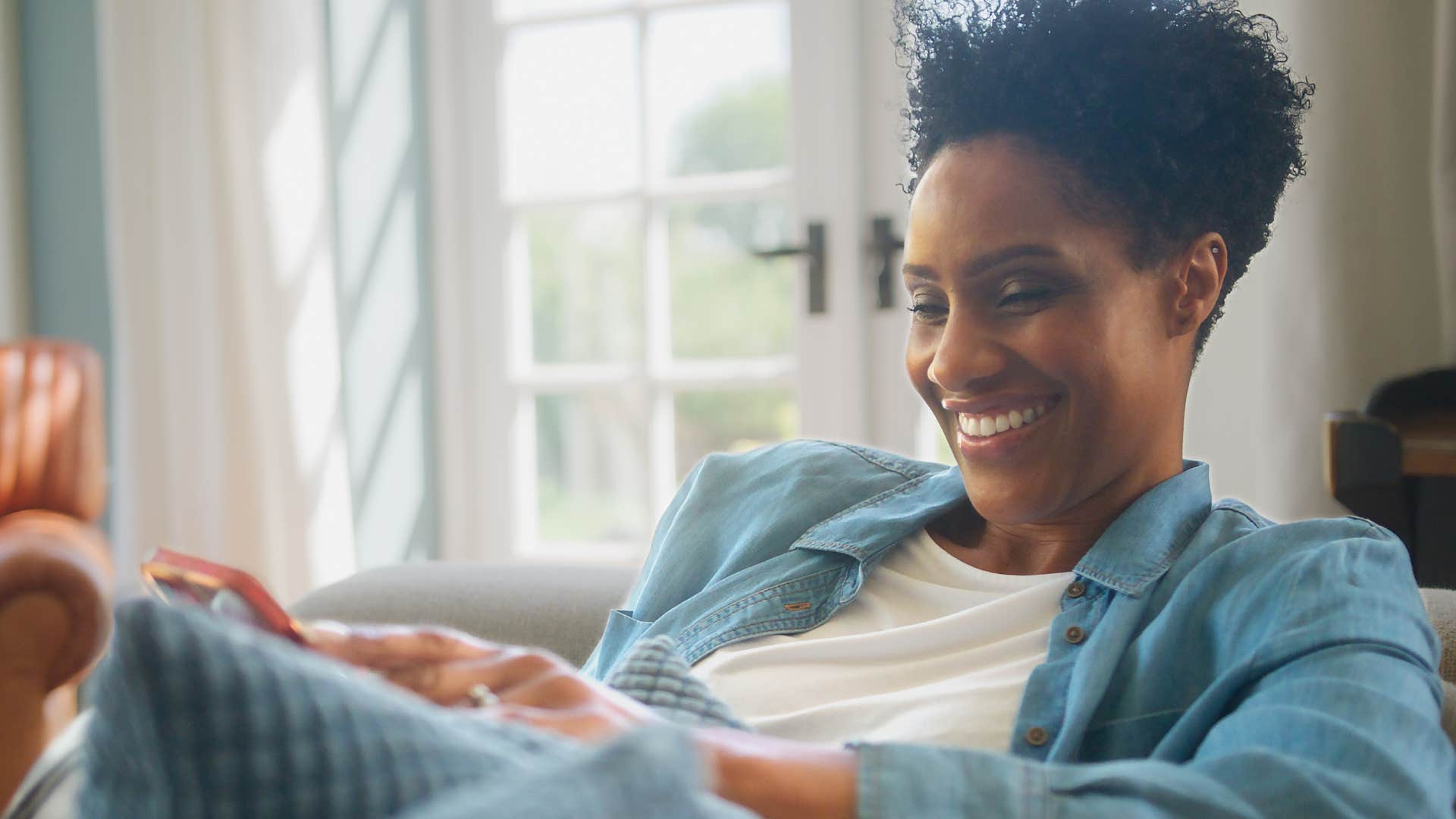 woman raised in the 60s and 70s ignoring debilitating stress and avoidance at home