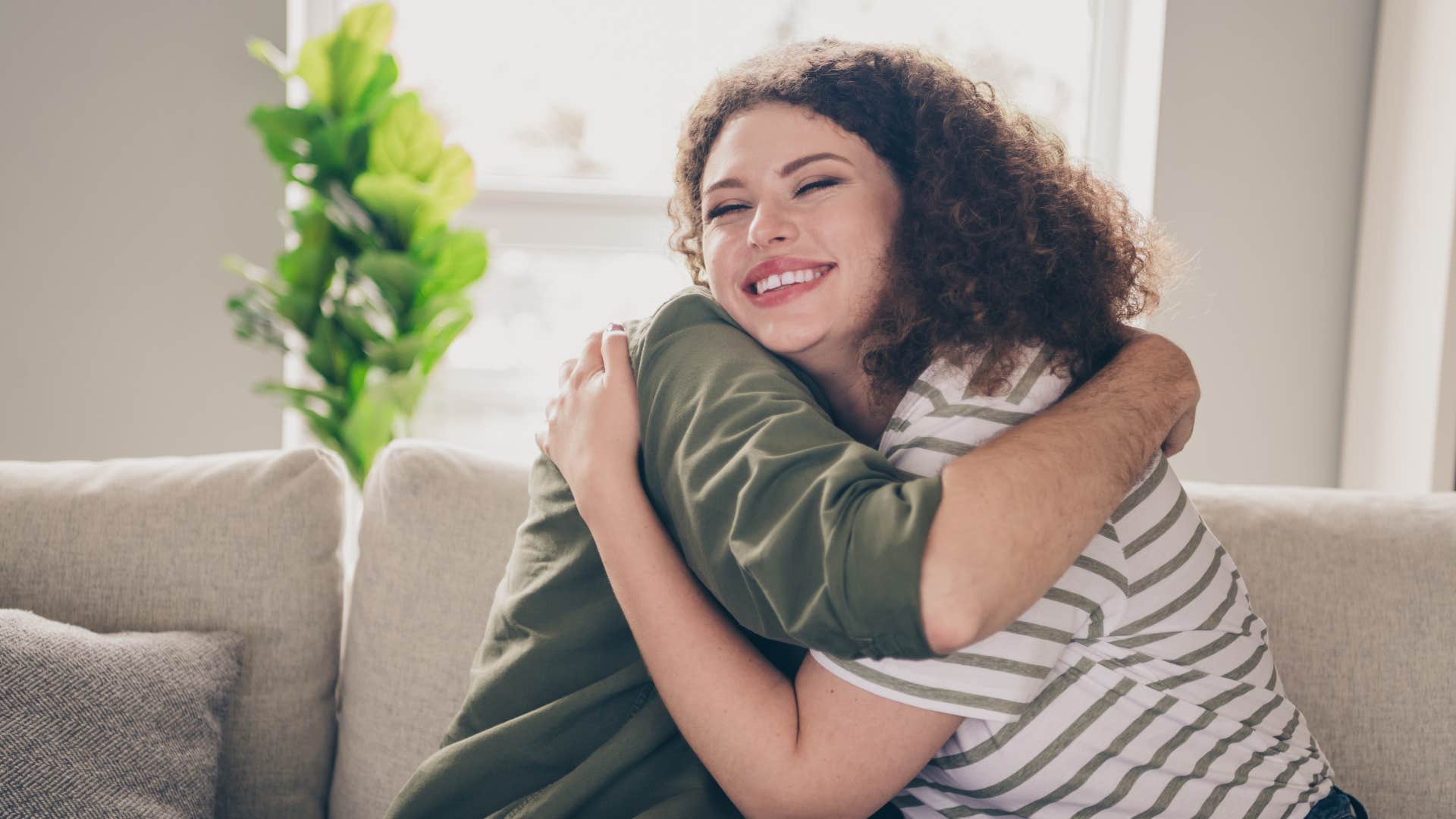 friends with high empathy hugging each other