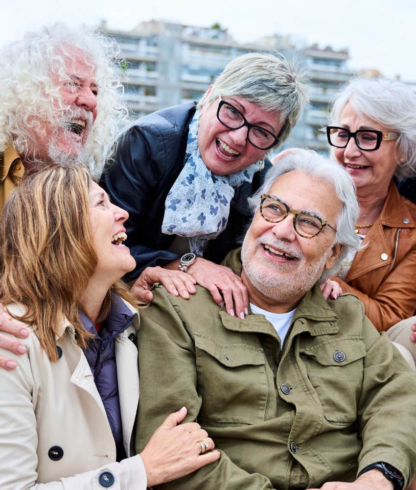 happy groups of friends showing importance of crossed paths after diagnosis
