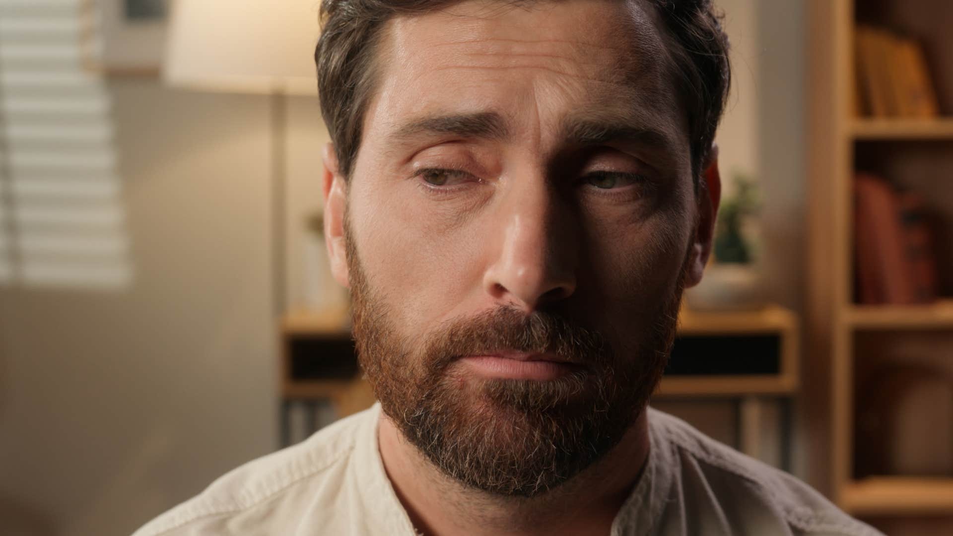 man who struggles to make decisions thinking deeply