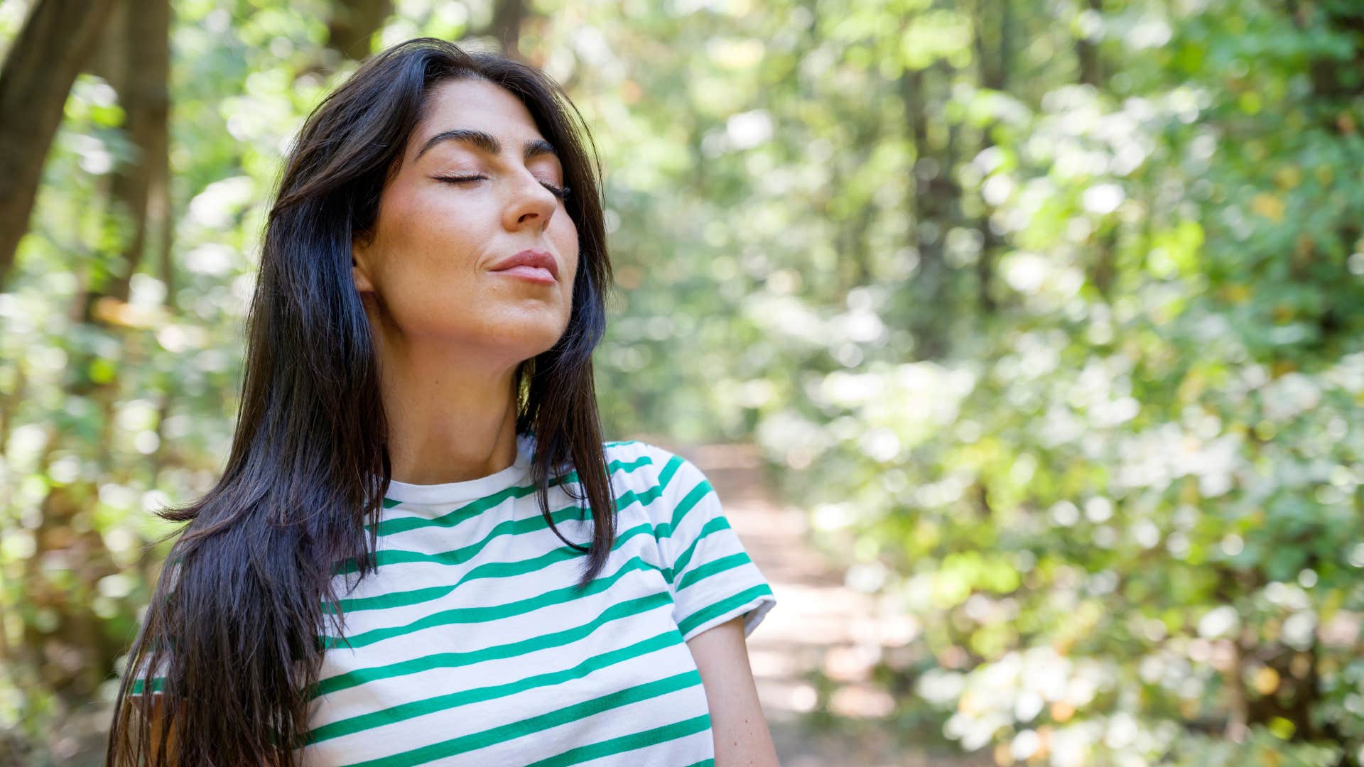 fulfilled woman walking away from situation without closure