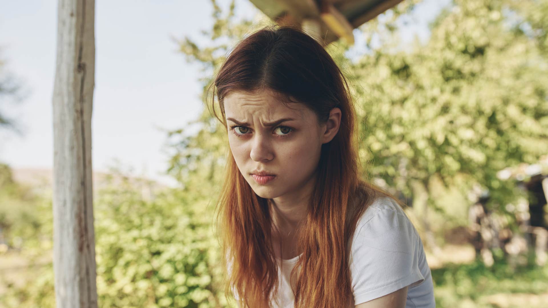 perceptive woman who can easily see through lies and fake people predicting how situations play out