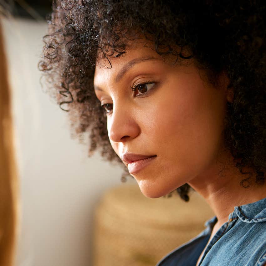 woman navigating through conflict smoothly at home
