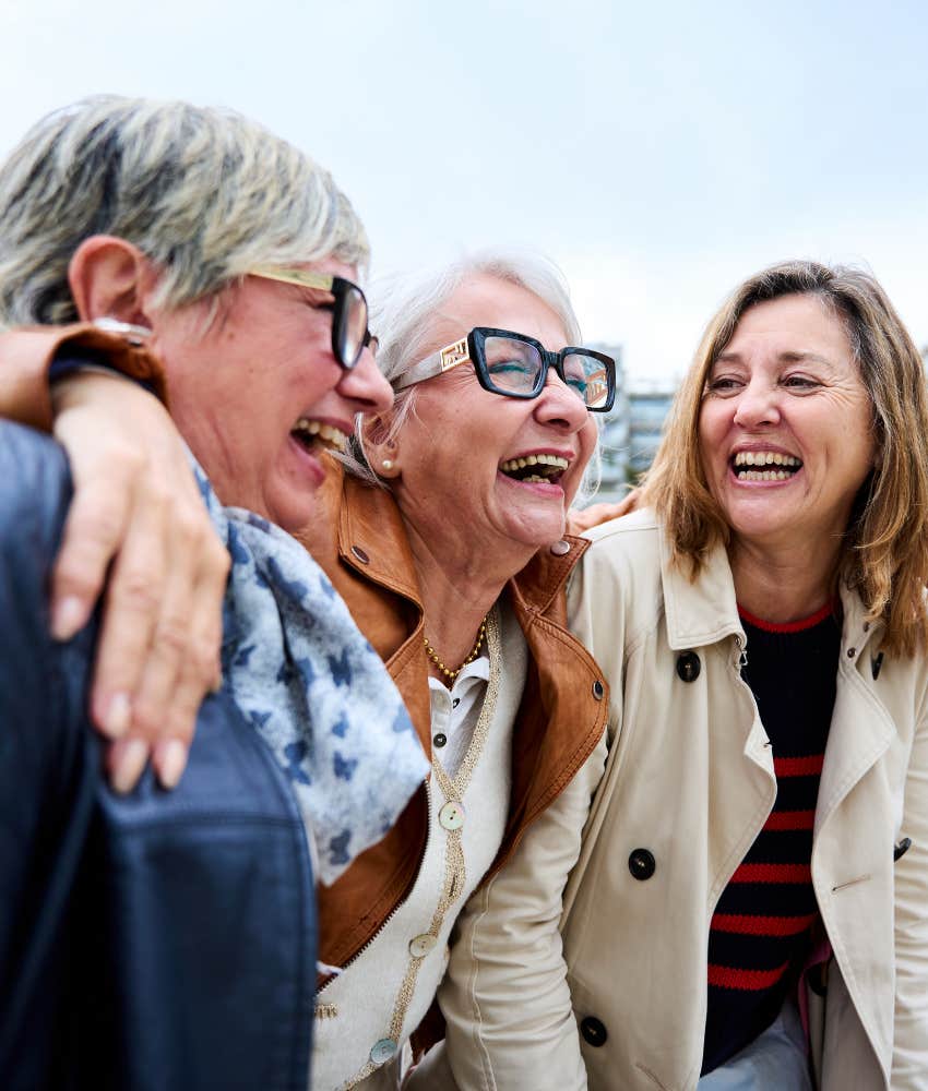 joyous older people showing passion to feel younger