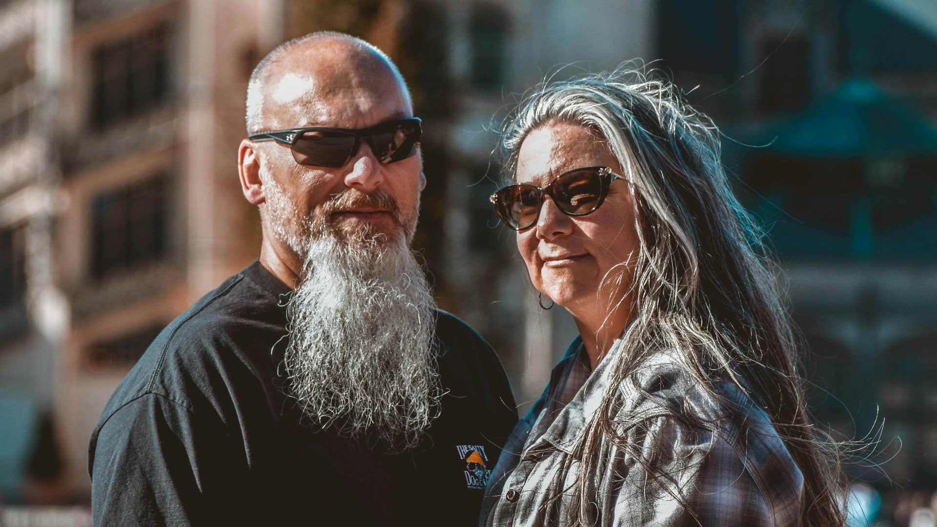 aware older couple showing simple change