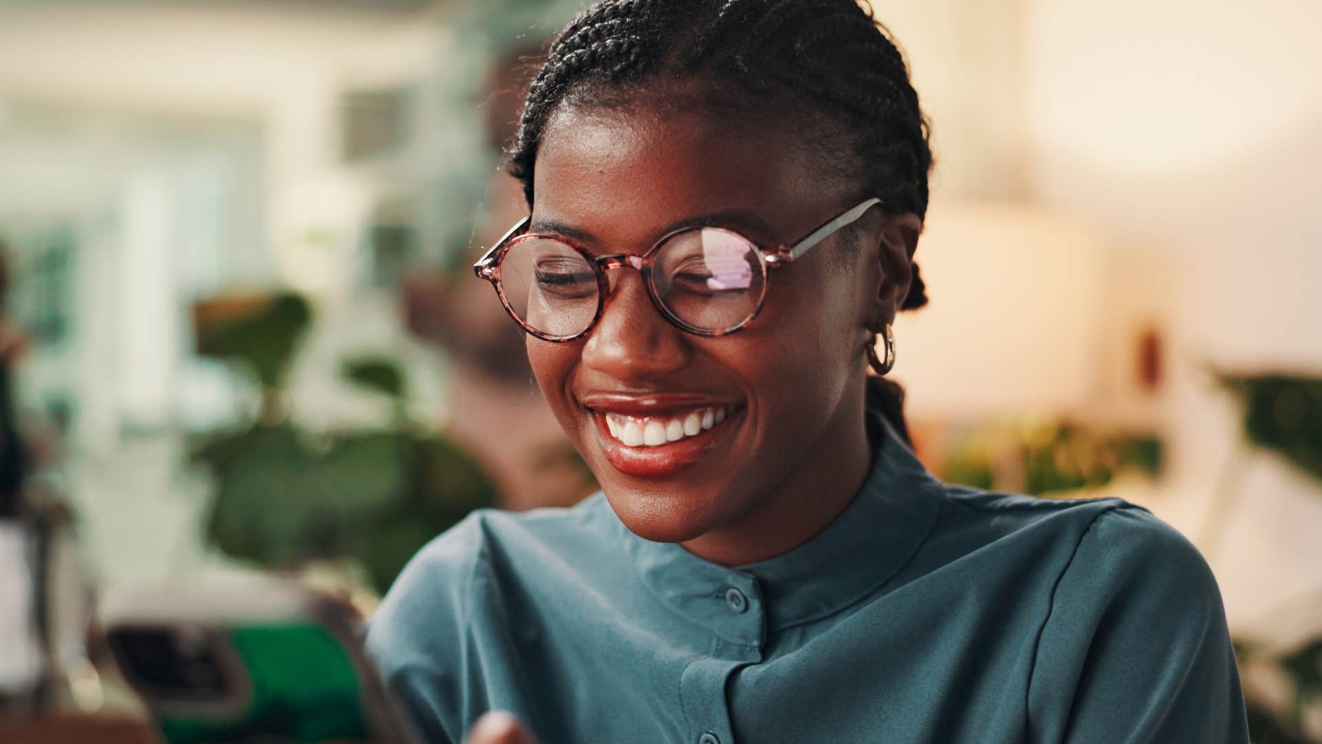 confident happy woman chasing exciting opportunities