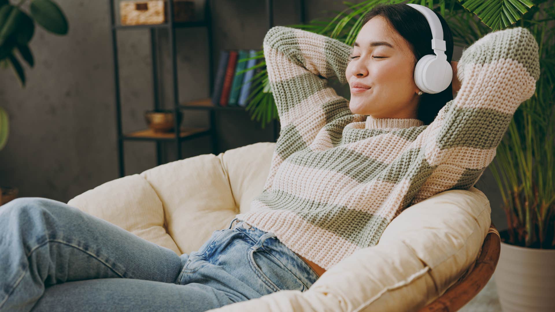 woman who loves staying at home relaxing and crafting her home as a safe place