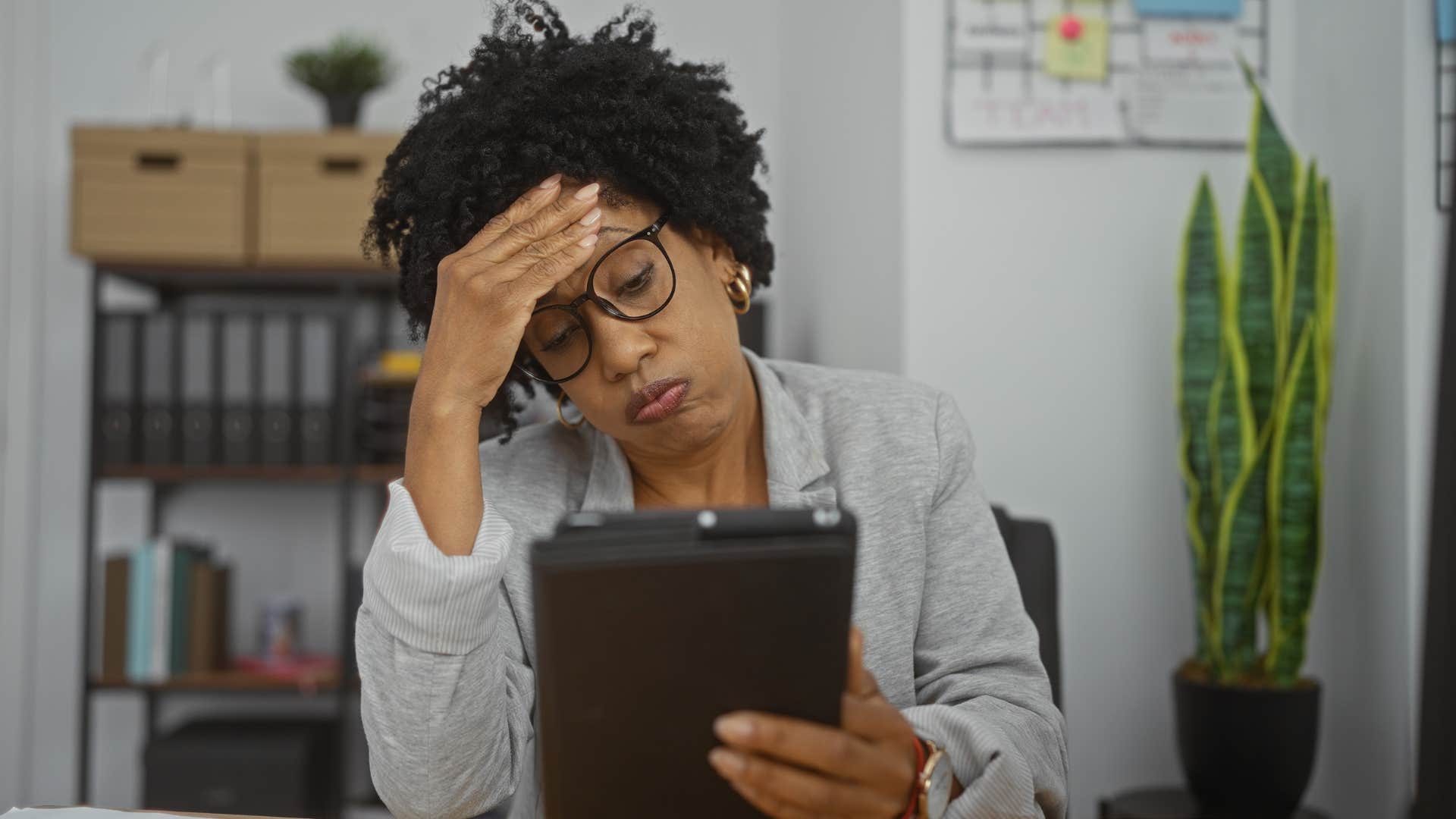 stressed woman struggling to slow down
