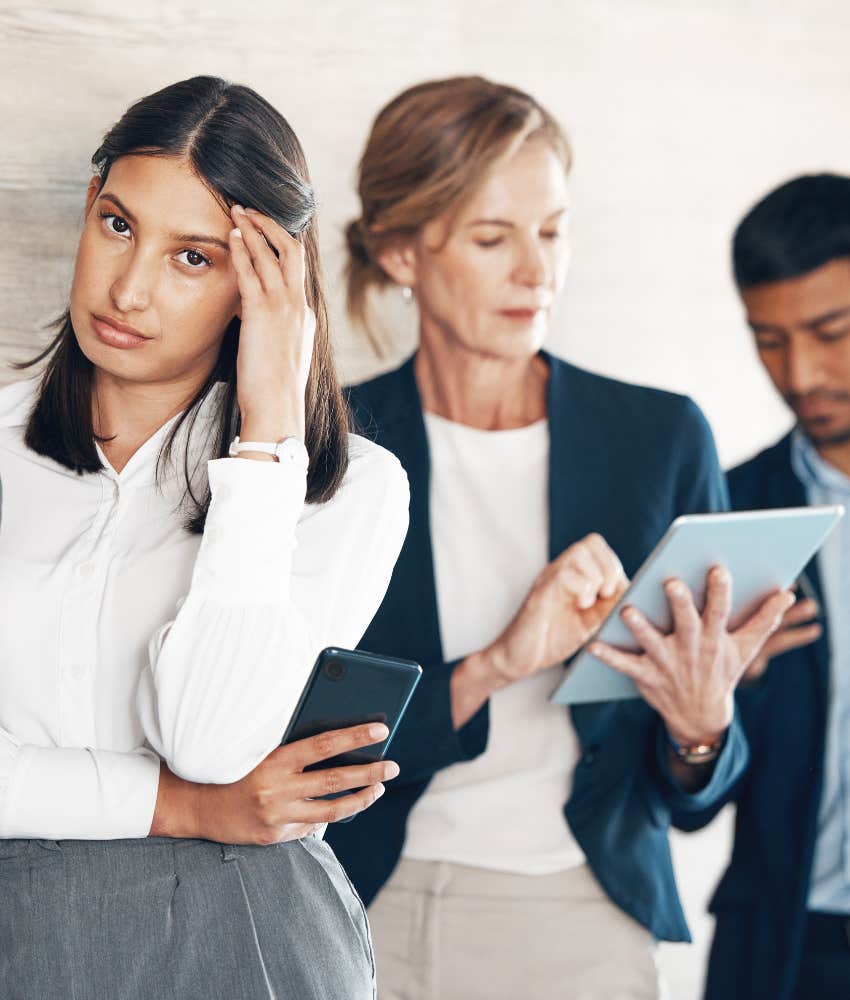 anxious person waits in line showing they want to feel normal