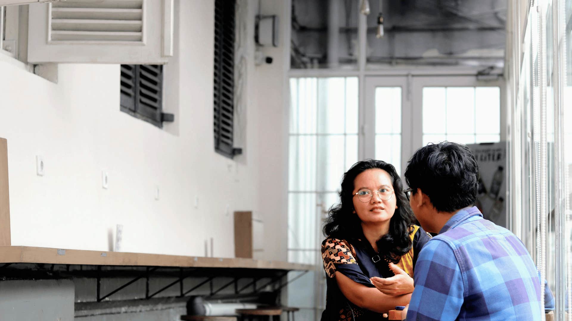 perfectly nice man who leaves a bad first impression because he controls the conversation