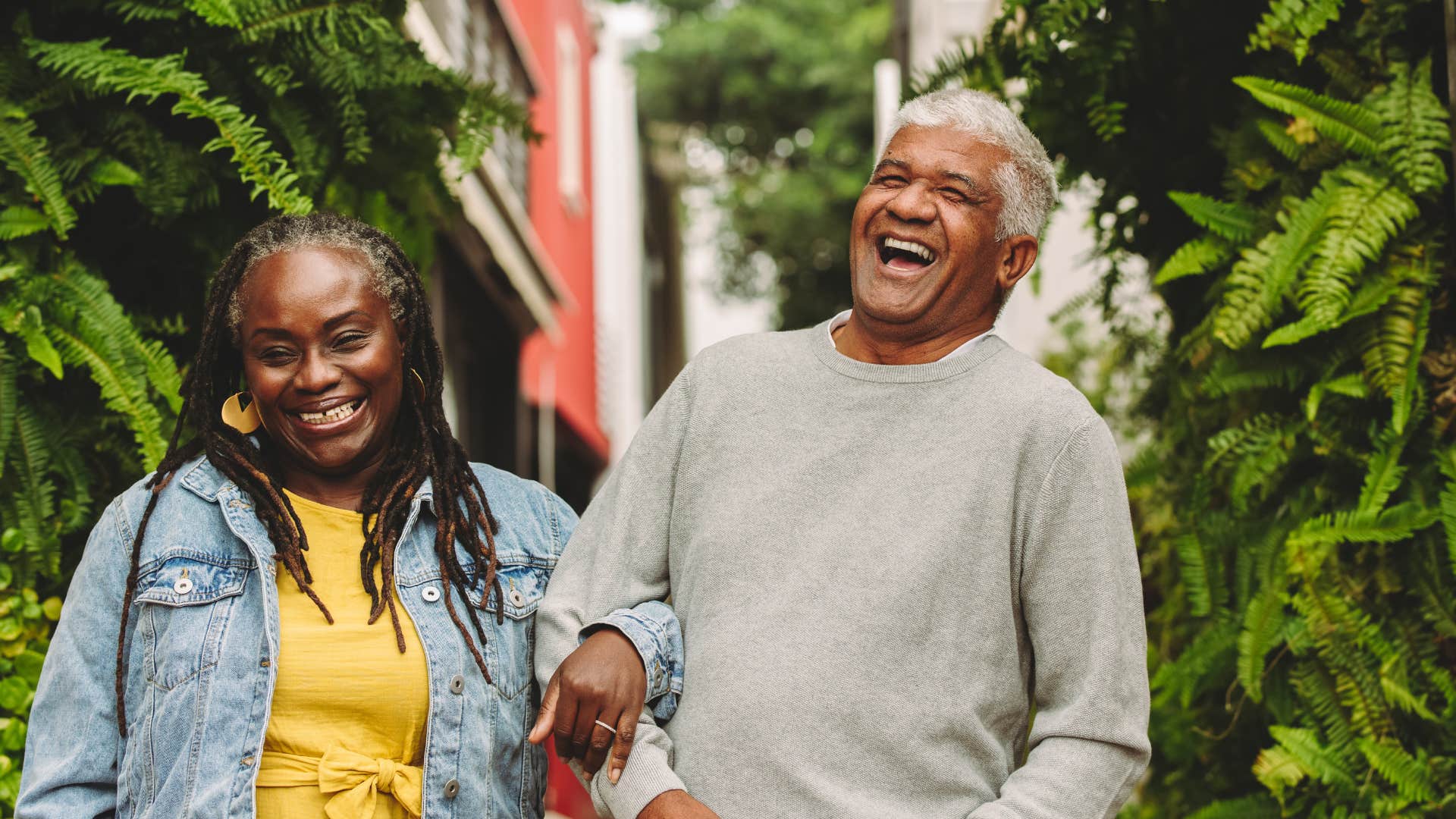 couple walking outside together