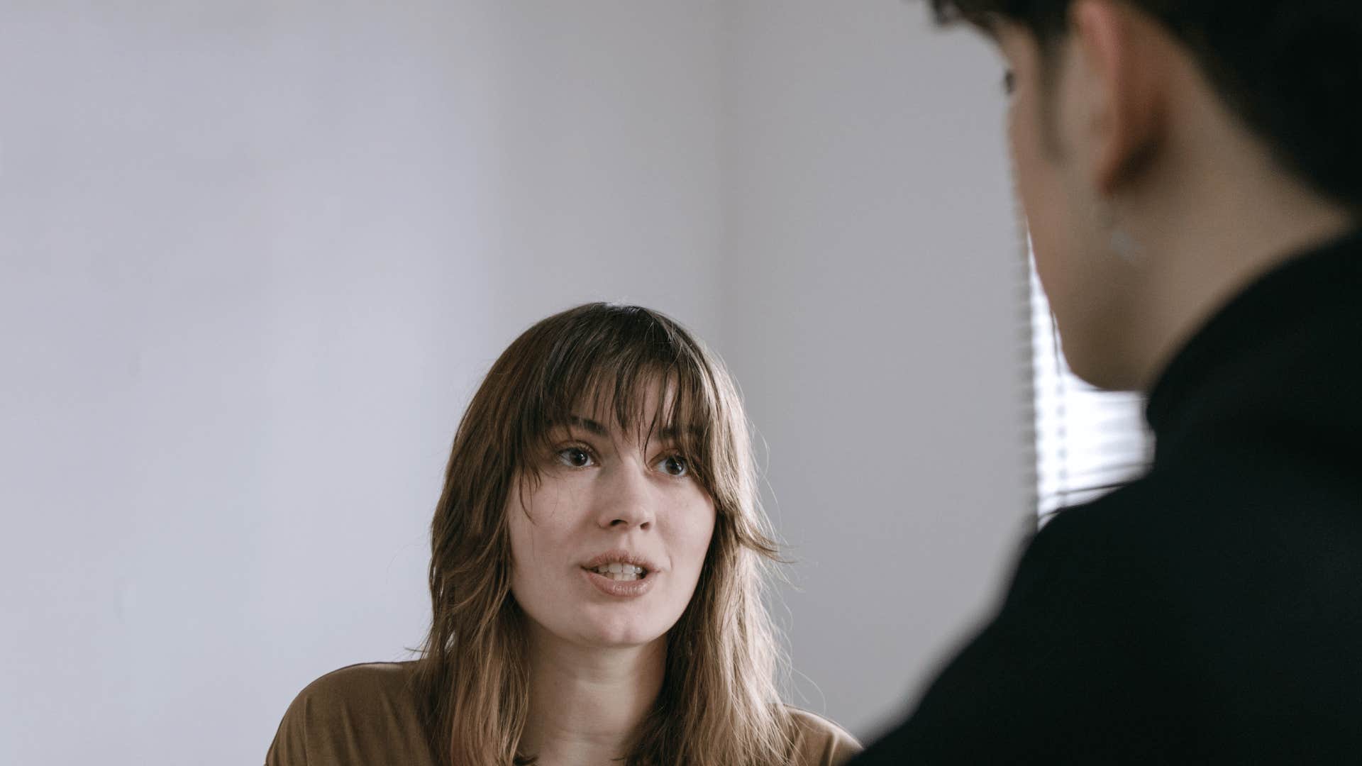 woman who can't believe men still have the audacity to say calm down