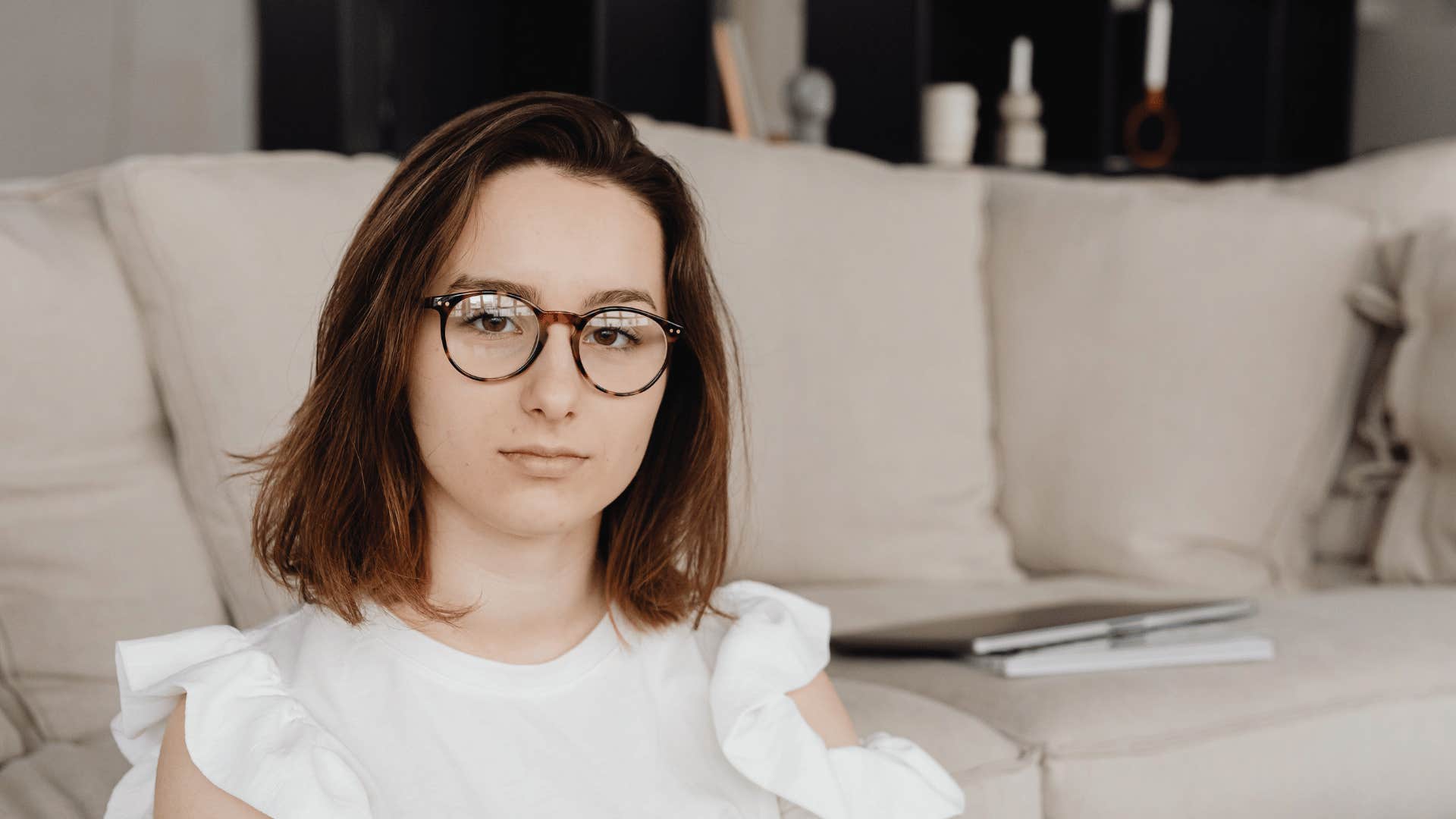 woman who can't believe men still have the audacity to say you should smile more