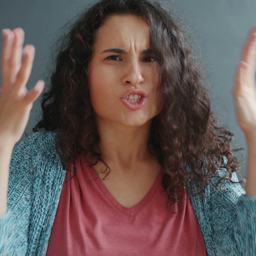 woman with destructive anger isn't healthy