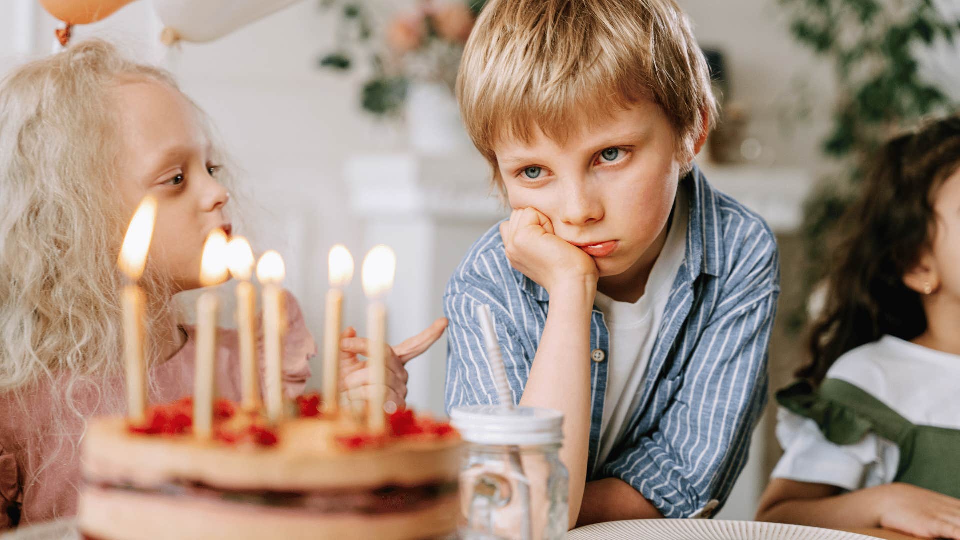 boy who has a hard time in social situations because he is being raised in a house full of stress