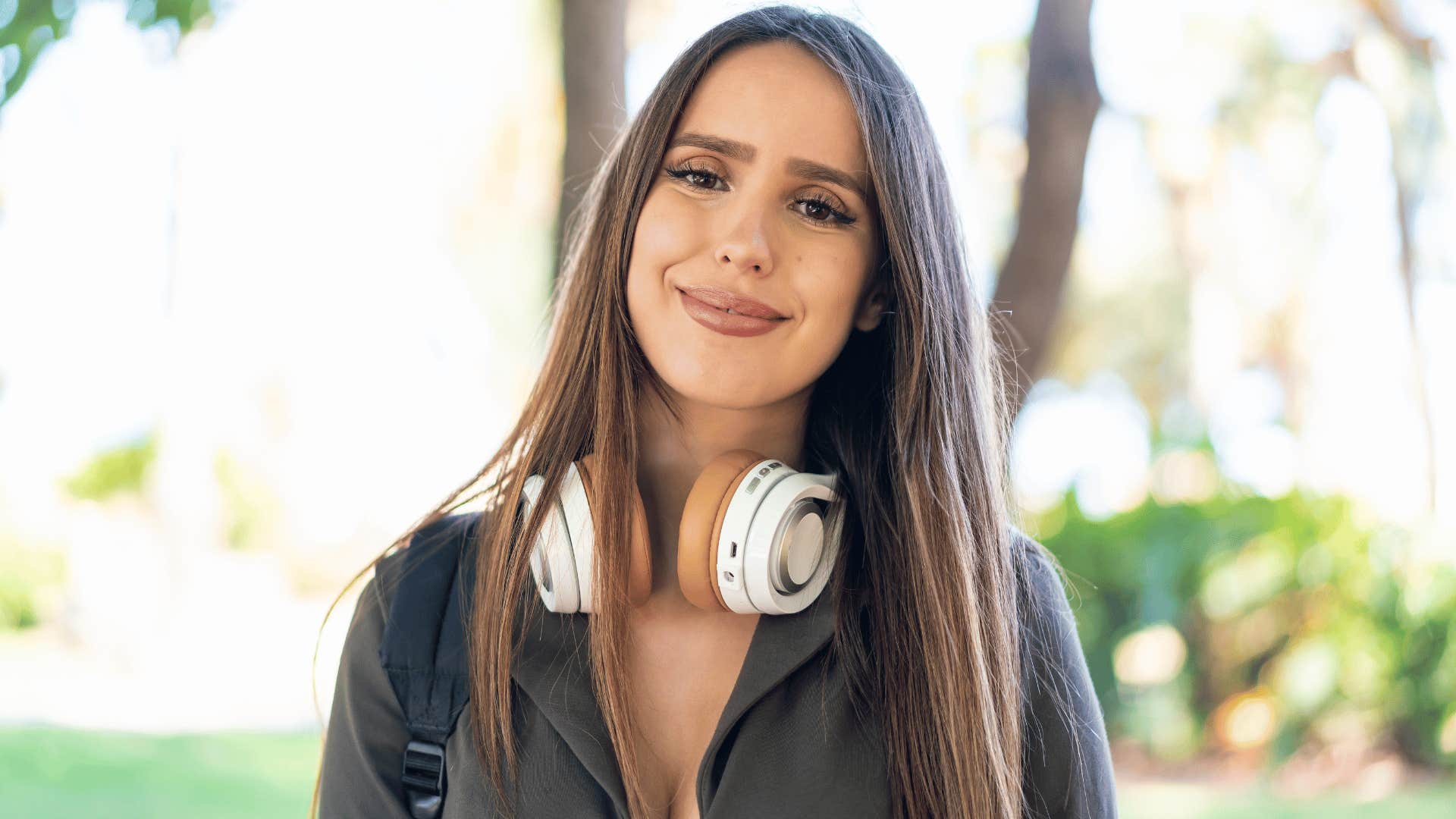 woman who seems superior because she's not too smiley