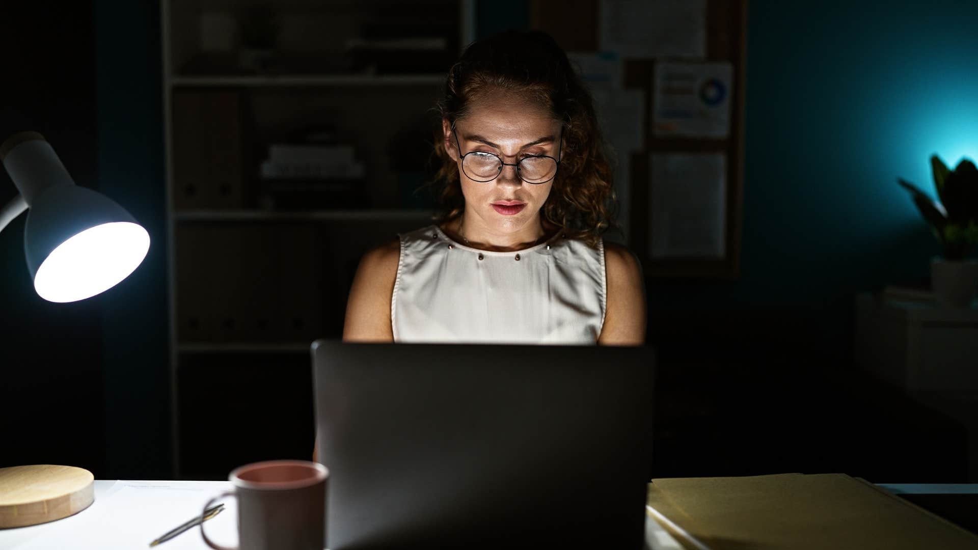 woman with truly brilliant mind on her laptop going down rabbit hole
