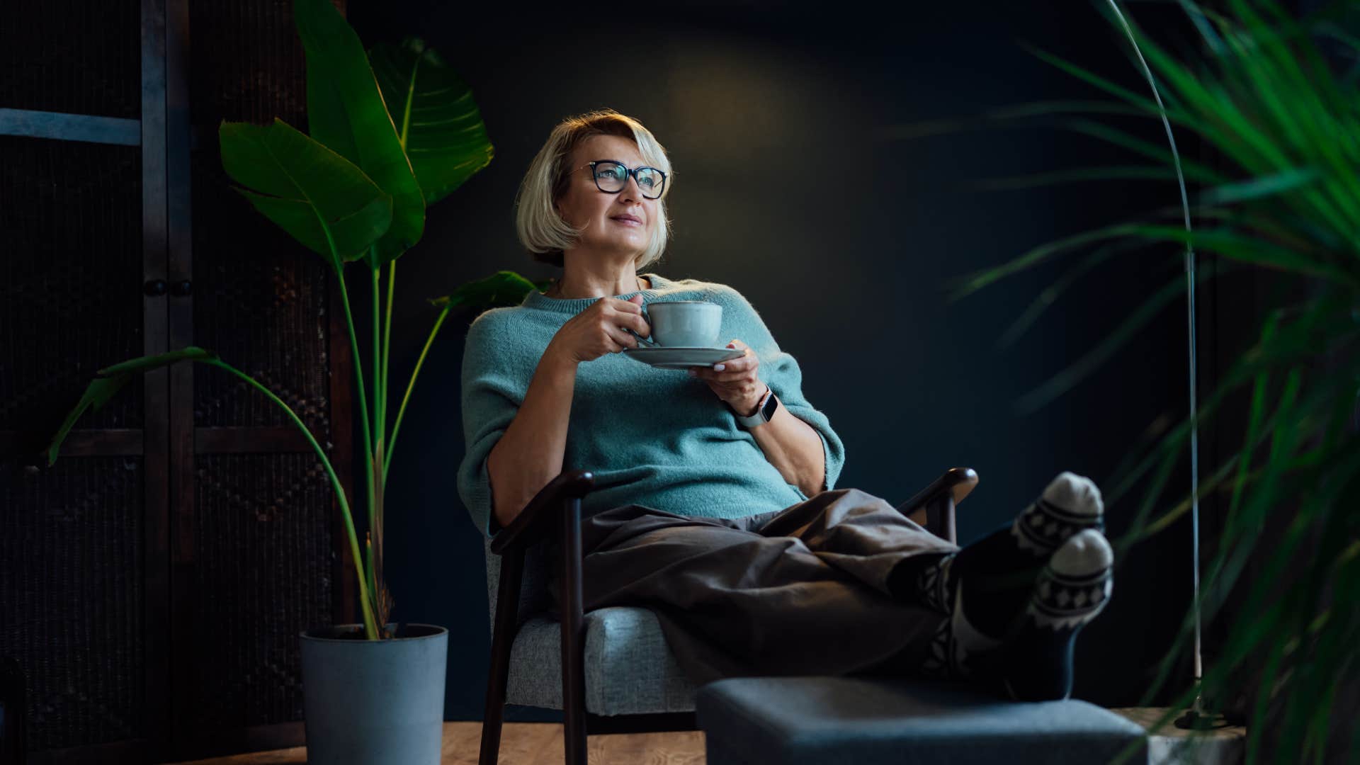 relaxed person sits showing way to really know themself